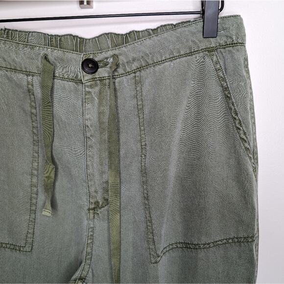 Sundance Army Green Tencel Joggers | Size Small - Picture 2 of 11